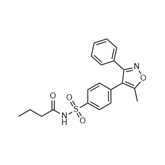 N-((4-(5-Methyl-3-Phenylisoxazol-4-Yl)Phenyl)Sulfonyl)Butyramide structure