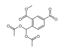 (2-(methoxycarbonyl)-4-nitrophenyl)methylene diacetate结构式