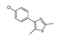 4-(4-Chlorophenyl)-2,5-dimethylthiazole结构式