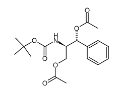 (1R,2R)-2-((tert-butoxycarbonyl)amino)-1-phenylpropane-1,3-diyl diacetate结构式