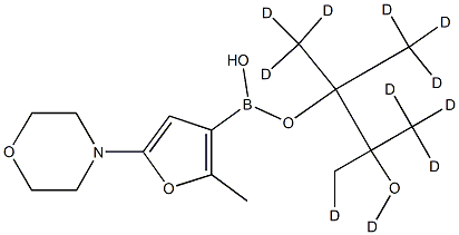 (2-Methyl-5-morpholino-d11)-furan-3-boronic acid pinacol ester结构式