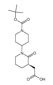 (3R)-1'-[(1,1-dimethylethoxy)carbonyl]-2-oxo-[1,4'-bipiperidine]-3-acetic acid结构式