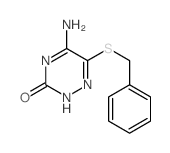 1,2,4-Triazin-3(2H)-one,5-amino-6-[(phenylmethyl)thio]- Structure