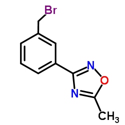 3-[3-(溴甲基)苯基]-5-甲基-1,2,4-噁二唑结构式