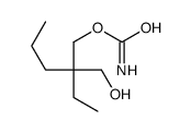 Carbamic acid 2-ethyl-2-(hydroxymethyl)pentyl ester Structure