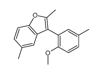 3-(2-methoxy-5-methylphenyl)-2,5-dimethyl-1-benzofuran结构式