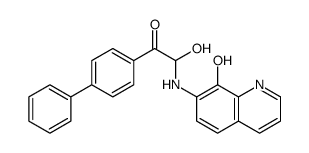 2-hydroxy-2-[(8-hydroxyquinolin-7-yl)amino]-1-(4-phenylphenyl)ethanone Structure