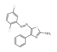 2-Thiazolamine,5-[2-(2,5-dichlorophenyl)diazenyl]-4-phenyl-结构式