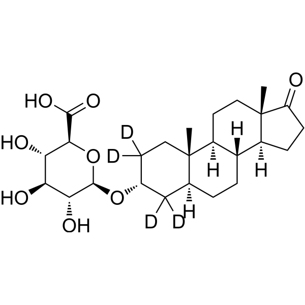 Androsterone-d4 glucuronide Structure