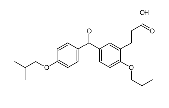 3-[2-Isobutoxy-5-(4-isobutoxy-benzoyl)-phenyl]-propionic acid结构式