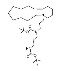 tert-butyl (Z)-(3-(azacyclopentadec-10-en-1-yl)propyl)(3-((tert-butoxycarbonyl)amino)propyl)carbamate Structure