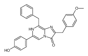 Imidazo[1,2-a]pyrazin-3(7H)-one,6-(4-hydroxyphenyl)-2-[(4-methoxyphenyl)methyl]-8-(phenylmethyl)- Structure