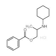 1-Propanol,2-(cyclohexylamino)-, 1-benzoate, hydrochloride (1:1) Structure