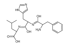 (2S)-2-[[(2S)-2-[[(2S)-2-amino-3-phenylpropanoyl]amino]-3-(1H-imidazol-5-yl)propanoyl]amino]-4-methylpentanoic acid结构式