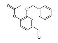 (4-formyl-2-phenylmethoxyphenyl) acetate Structure