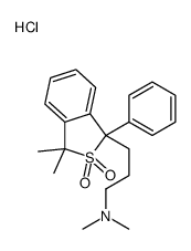 3-(3,3-dimethyl-2,2-dioxo-1-phenyl-2-benzothiophen-1-yl)propyl-dimethylazanium,chloride Structure