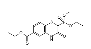 ethyl 2-(diethoxyphosphoryl)-3-oxo-3,4-dihydro-2H-1,4-benzothiazine-6-carboxylate结构式