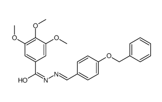 3,4,5-trimethoxy-N-[(E)-(4-phenylmethoxyphenyl)methylideneamino]benzamide结构式