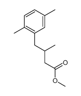 3-Methyl-4-(2,5-dimethylphenyl)butyric acid methyl ester结构式