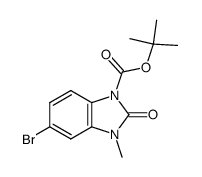 5-bromo-3-methyl-2-oxo-2,3-dihydro-benzoimidazole-1-carboxylic acid tert-butyl ester结构式