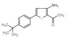 2-乙酰基-3-氨基-5-(4-叔丁苯基)噻吩结构式