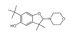 6-tert-butyl-3,3-dimethyl-2-morpholin-4-yl-2,3-dihydro-benzofuran-5-ol结构式