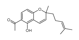 1-(5-hydroxy-2-methyl-2-(4-methylpent-3-enyl)-2H-chromen-6-yl)ethanone结构式