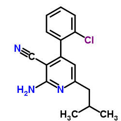 2-Amino-4-(2-chlorophenyl)-6-isobutylnicotinonitrile Structure