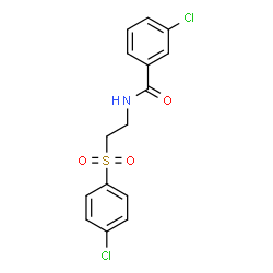 3-CHLORO-N-(2-[(4-CHLOROPHENYL)SULFONYL]ETHYL)BENZENECARBOXAMIDE Structure