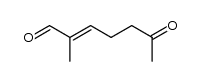 (E)-2-methyl-6-oxohept-2-enal结构式