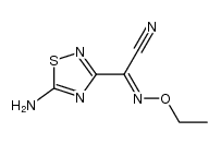 2-(5-amino-1,2,4-thiadiazol-3-yl)-2-(ethoxyimino) acetonitrile Structure