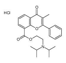 2-(3-methyl-4-oxo-2-phenylchromene-8-carbonyl)oxyethyl-di(propan-2-yl)azanium,chloride结构式