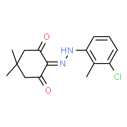 2-[(3-Chloro-2-methylphenyl)hydrazono]-5,5-dimethyl-1,3-cyclohexanedione structure