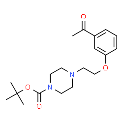 3-[2-(4-tert-Butoxycarbonylpiperazin-1-yl)ethoxy]acetophenone Structure