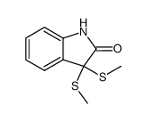 1,3-Dihydro-3,3-bis(methylthio)-2H-indol-2-one structure