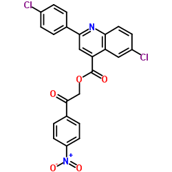 2-(4-Nitrophenyl)-2-oxoethyl 6-chloro-2-(4-chlorophenyl)-4-quinolinecarboxylate Structure