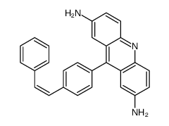 9-[4-(2-phenylethenyl)phenyl]acridine-2,7-diamine Structure