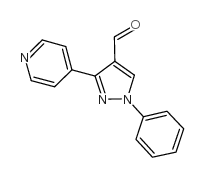 1-PHENYL-3-PYRIDIN-4-YL-1H-PYRAZOLE-4-CARBALDEHYDE Structure