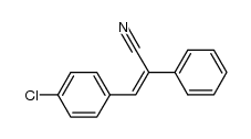 β-(4-chlorophenyl)-α-phenylacrylonitrile结构式