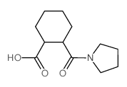 2-(pyrrolidine-1-carbonyl)cyclohexane-1-carboxylic acid结构式