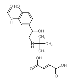 (E)-but-2-enedioic acid,N-[5-[2-(tert-butylamino)-1-hydroxyethyl]-2-hydroxyphenyl]formamide Structure