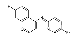 6-BROMO-2-(4-FLUOROPHENYL)-IMIDAZO[1,2-A]-PYRIDINE-3-CARBALDEHYDE结构式