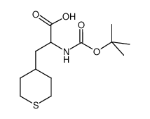 2-N-Boc-氨基-3-(4-四氢噻喃基)丙酸结构式