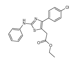 ethyl (2-N-phenylamino-4-p-chlorophenyl-thiazol-5-yl)acetate结构式