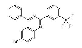 6-chloro-4-phenyl-2-[3-(trifluoromethyl)phenyl]quinazoline Structure