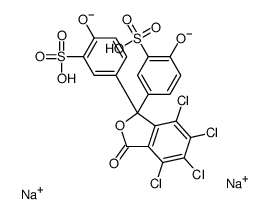 disodium,2-hydroxy-5-[4,5,6,7-tetrachloro-1-(4-hydroxy-3-sulfonatophenyl)-3-oxo-2-benzofuran-1-yl]benzenesulfonate Structure