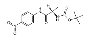 t-butoxycarbonyl-L-alanine p-nitroanilide Structure