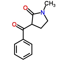 3-Benzoyl-1-methyl-2-pyrrolidinone结构式