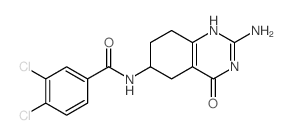 N-(2-amino-4-oxo-5,6,7,8-tetrahydro-1H-quinazolin-6-yl)-3,4-dichloro-benzamide Structure