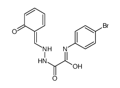 N-(4-bromophenyl)-2-oxo-2-[2-[(E)-(6-oxocyclohexa-2,4-dien-1-ylidene)methyl]hydrazinyl]acetamide Structure